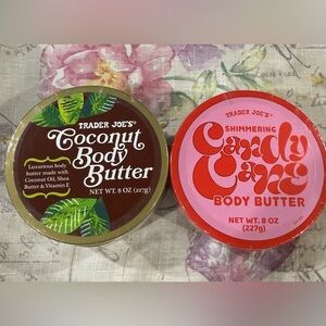 COMBO Coconut and Candy Cane Body Butter Set TRADER JOE’S